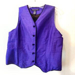 NWOT Eagle's Eye Purple Silk Vest